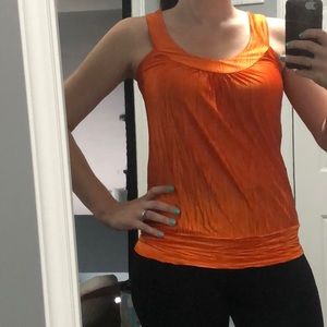 Dressy orange tank top size S